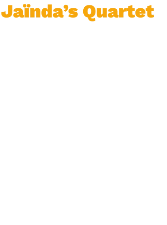 Jaïnda’s Quartet  Water podium 15:10-16:00  Jaïnda’s Quartet is een band gevormd op het Conservatorium van Amsterdam. Ze spelen voornamelijk Jazz, met een knipoog naar soul muziek. Frontdame Jaïnda Buiter won in 2021 de landelijke finale van Kunstbende in de categorie 'muziek' & was recent nog te zien op TV in het programma 'Matthijs Gaat Door' op de NPO, als lid van het 'Nationaal Jeugd Jazz Orkest'.  Jaïnda’s Quartet zal op het WaterMuzeFestival '22 het Waterpodium starten met veel energie en muzikale liefde.
